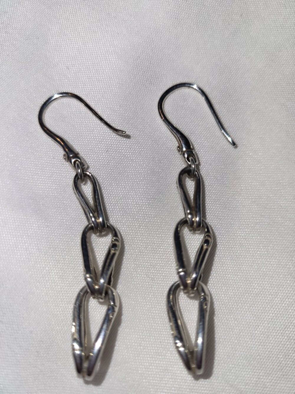 John Hardy bamboo drop dangle sterling silver earrings